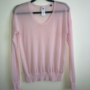Cabi Gossamer Lightweight Pink Pullover Sweater